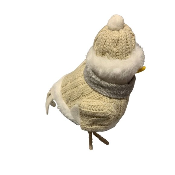 New Cove Wondershop Feathered Friends 2023 Bird In Sweater Hat Scarf Bird Figure - Picture 3 of 5